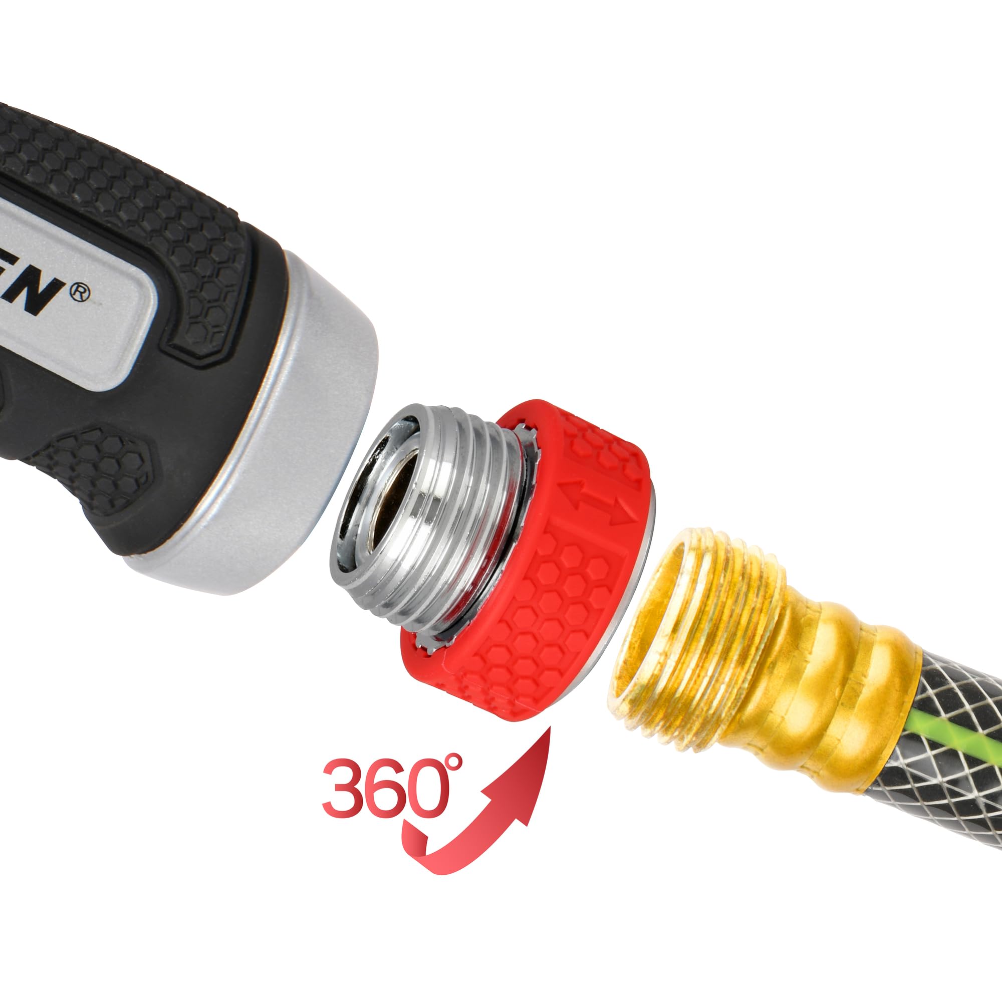 Amazon.com : Eden 92285 Hose, Nozzle & Sprinkler Metal Swivel Kink